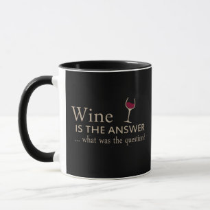 Mug Le vin est la réponse drôle citation de vin