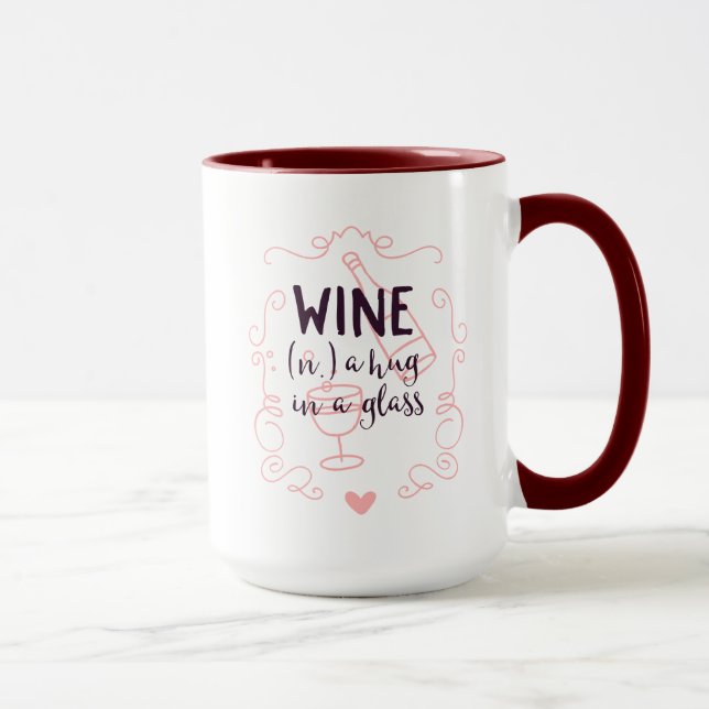 Mug Le vin romantique est un trou dans un verre (Droite)