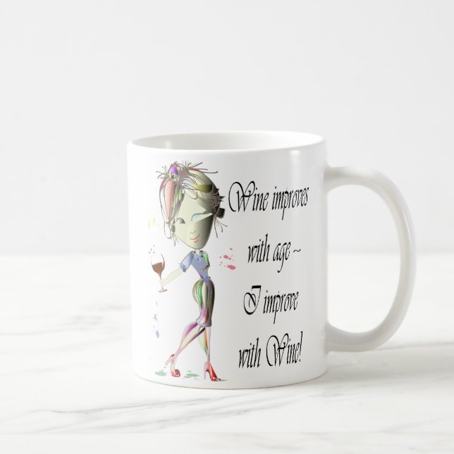 Mug Le vin s'améliore avec l'âge, cadeaux (Droite)