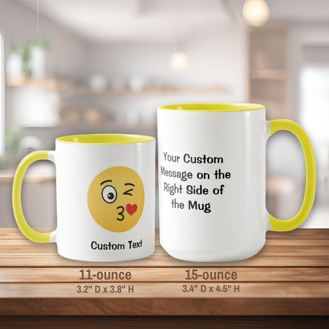 Mug Le visage Jetant une baise (Créateur téléchargé)