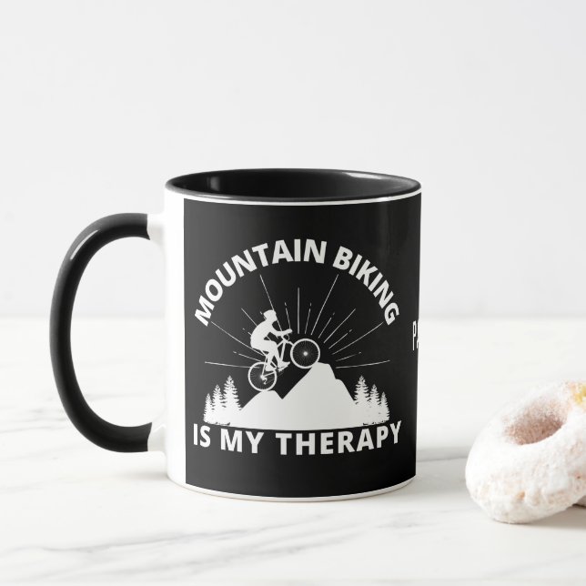 Mug Le VTT est ma thérapie (Avec donut)