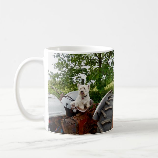 Mug Le Westie officiel sur un tracteur (Gauche)