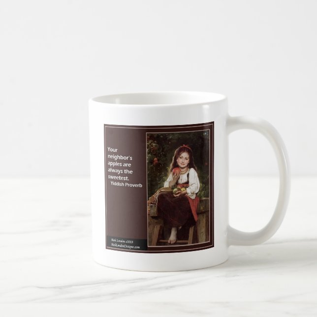 Mug Le Yiddish En Ce Qui Concerne Les Pommes Et Le Gra (Droite)