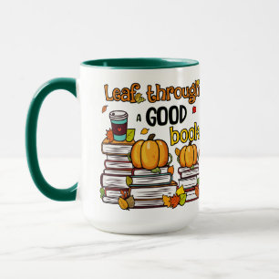 Mug Leaf À Travers Un Bon Livre