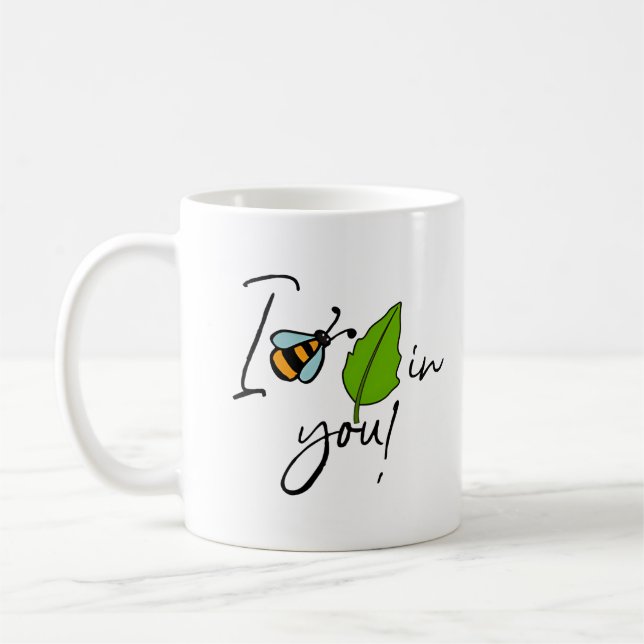 Mug Leaf d'abeille en vous - Citation d'un chou mignon (Gauche)