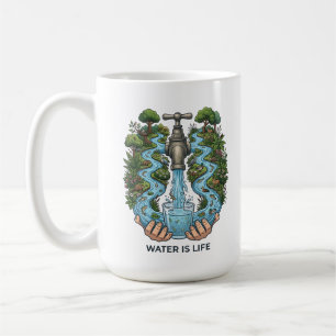 Mug L'eau c'est la vie   Art de conservation de l'écos
