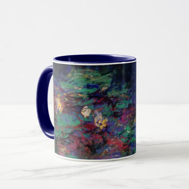 Mug L'EAU MENSONGE VERT ÉTANG Claude Monet Flore foncé (Devant gauche)