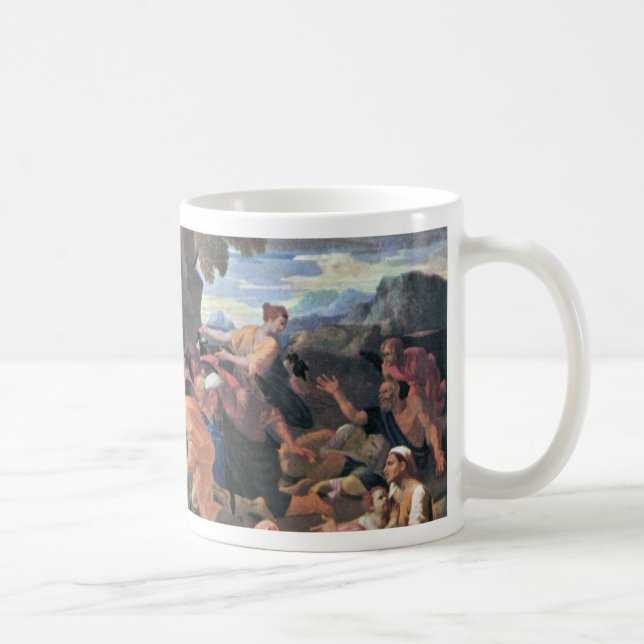 Mug L'eau saisissante de Moïse de la roche par Poussin (Droite)