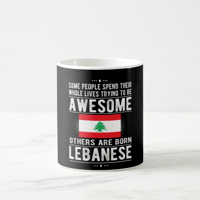 Mug Lebanese Flag Lebanon Heritage Lebanese Roots (Centre)