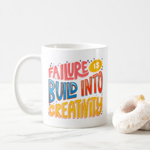 Mug L'échec alimente la créativité - Retro Typography