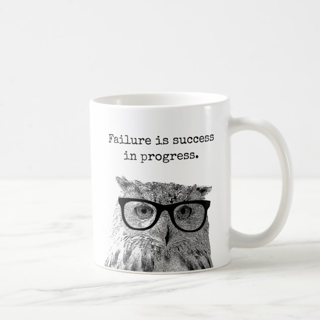 Mug L'échec est la réussite de la citation de motivati (Droite)