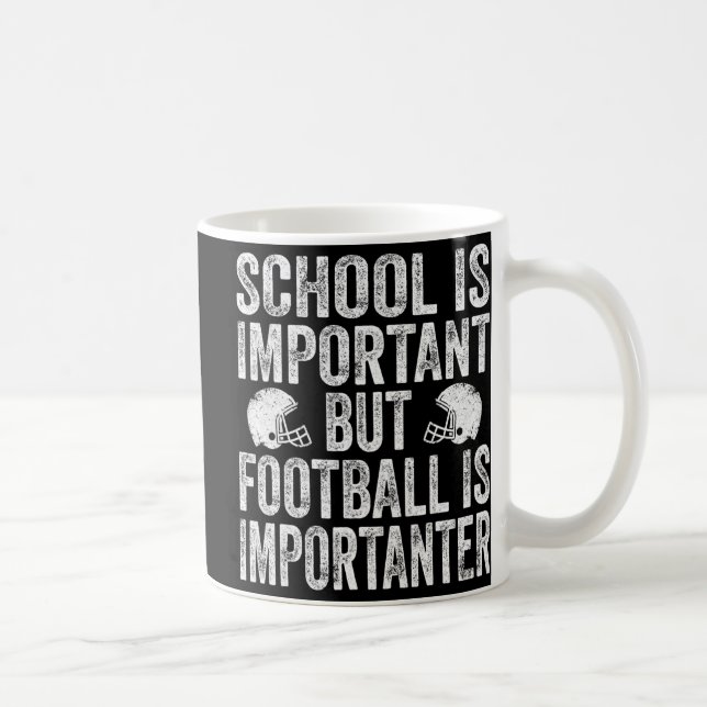 Mug L'École Est Important Le Football Est Important Le (Droite)
