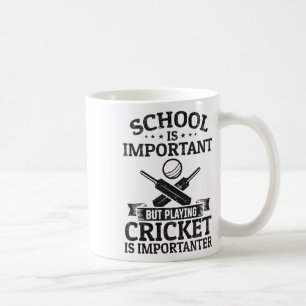 Mug L'école est importante mais jouer au cricket est i