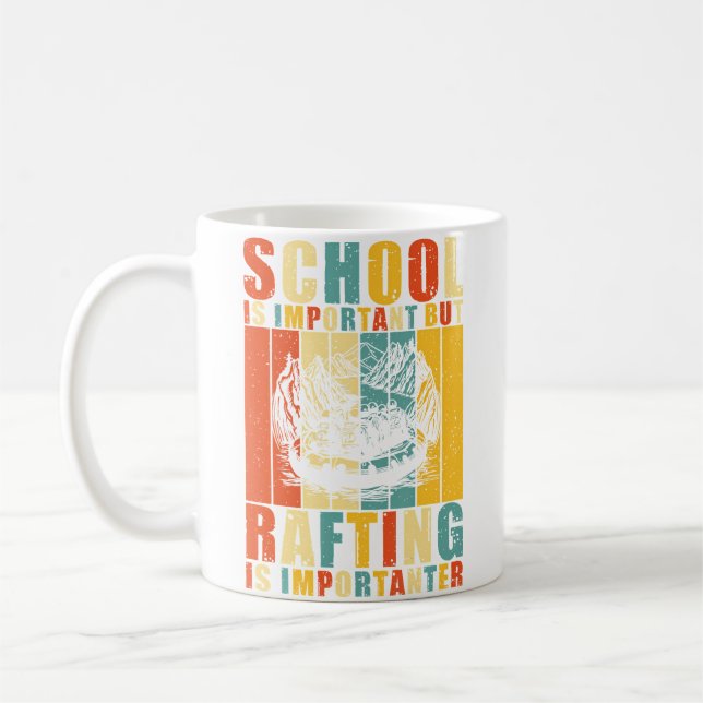 Mug L'école est importante mais le rafting est plus im (Gauche)