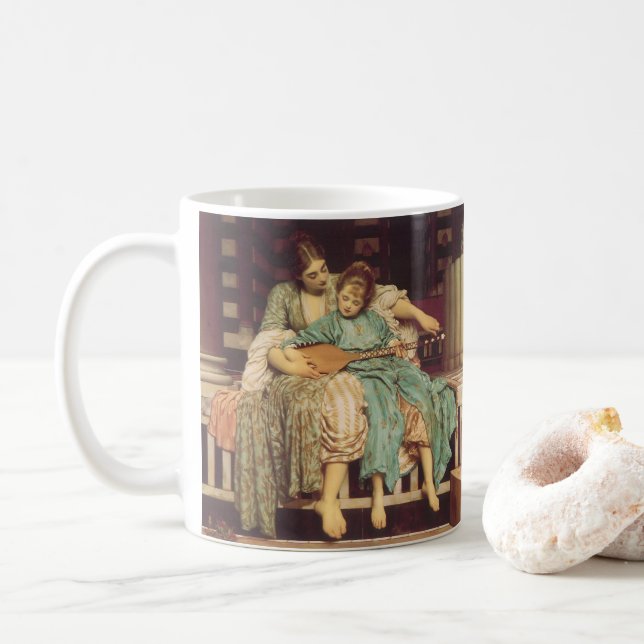 Mug Leçon de musique par Lord Frederic Leighton (Avec donut)
