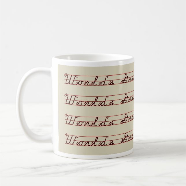 Mug Leçon d'écriture du plus grand enseignant du monde (Gauche)