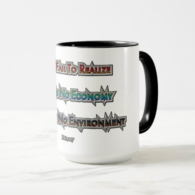 Mug L'économie contre l'environnement (Devant droit)