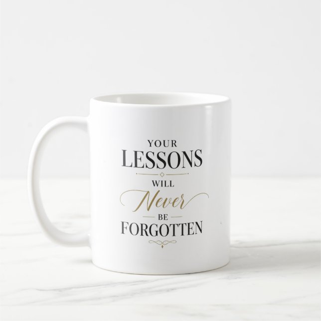 Mug Leçons de professeur nom personnalisé (Gauche)