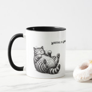 Mug L'Écriture Est Difficile—Les Chats Le Rendent Plus