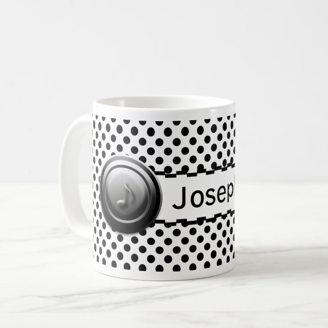 Mug Lecteur de cassette personnalisé (Devant gauche)