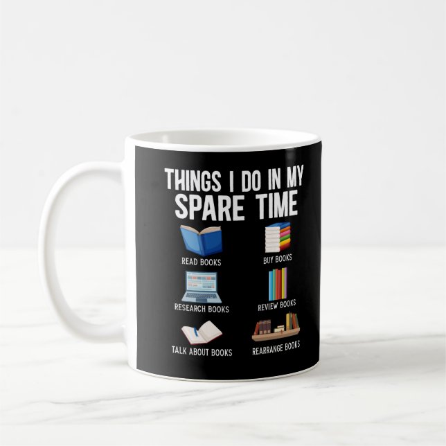 Mug Lecteur de ver de livre amusant Lover Humour livre (Gauche)