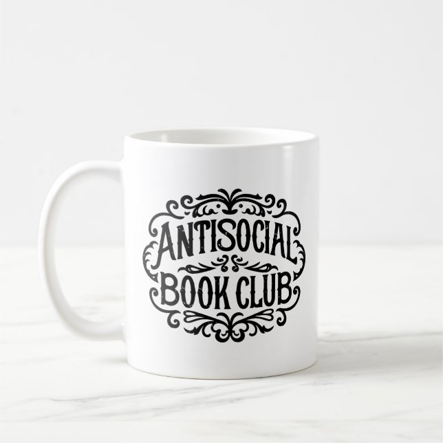Mug Lecteur introverti de club de lecture antisocial (Gauche)