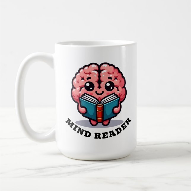 Mug Lecteur Mind avec nom Funny Pun (Gauche)