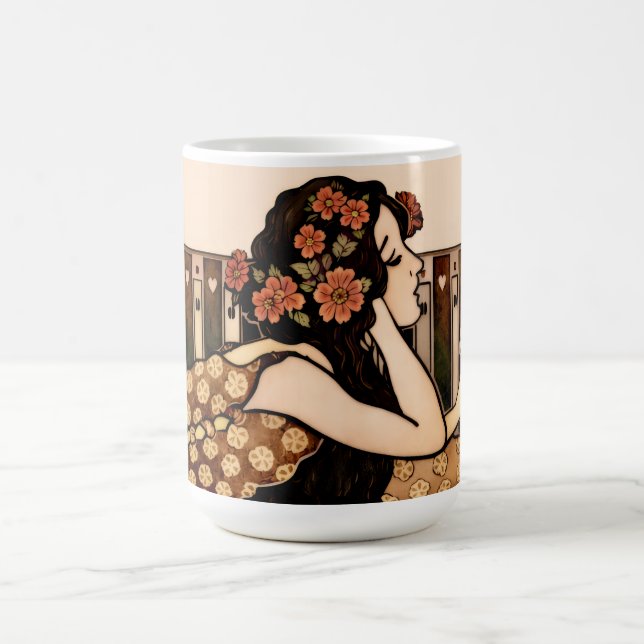 Mug Lecteur vintage Art Nouveau (Centre)