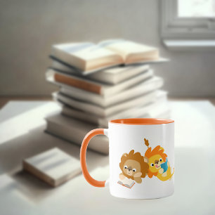 Mug Lecteurs De Lion Cartoon Cute