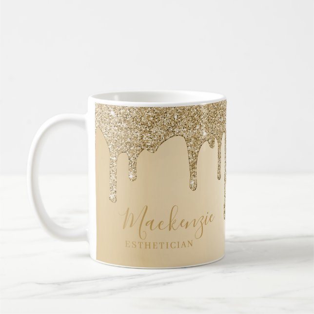 Mug Lecteurs de Parties scintillant Chic Gold Sparkle  (Gauche)