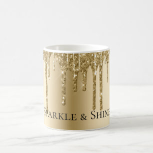 Mug Lecteurs de Parties scintillant Glitzy Gold Sparkl