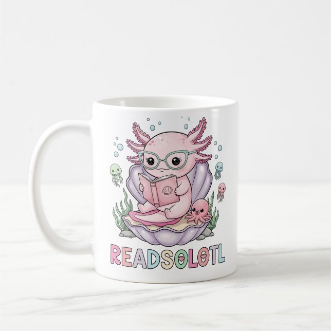 Mug Lecture Axolotale Rose (Gauche)