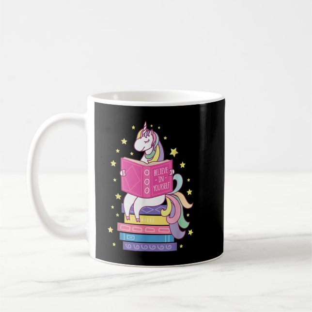 Mug Lecture Bibliothèque Unicorne Lire Livres Lover Le (Gauche)