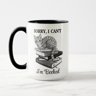 Mug Lecture Chat Je Suis Pris En Noir Et Blanc