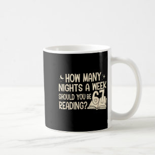 Mug Lecture drôle 67 Six Sept Mème Livre Englieacher L
