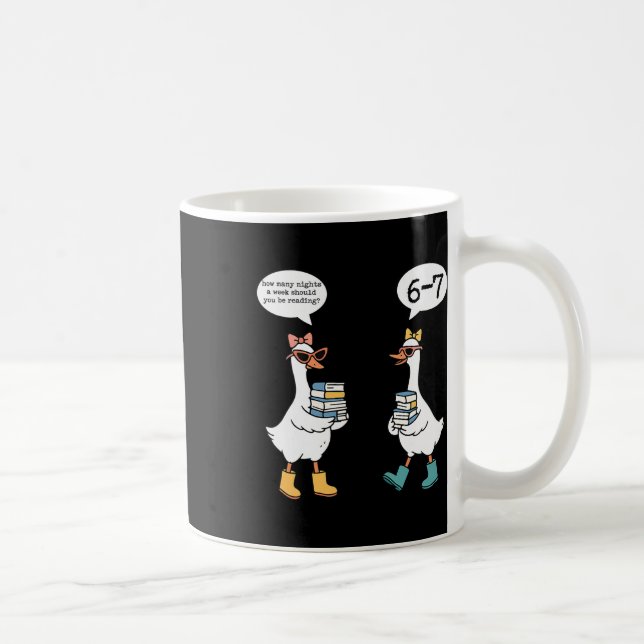 Mug Lecture drôle 67 Six Sept Mème Oie Professeur Livr (Droite)