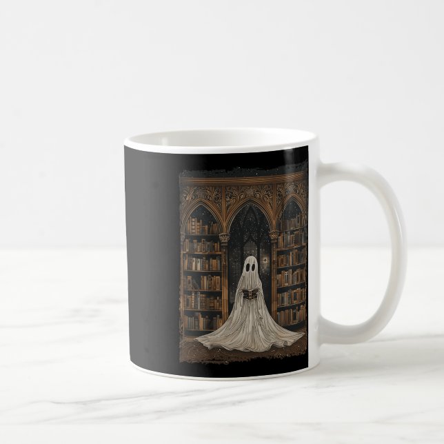 Mug Lecture Ghost Library Halloween Librairie Livre Lo (Droite)
