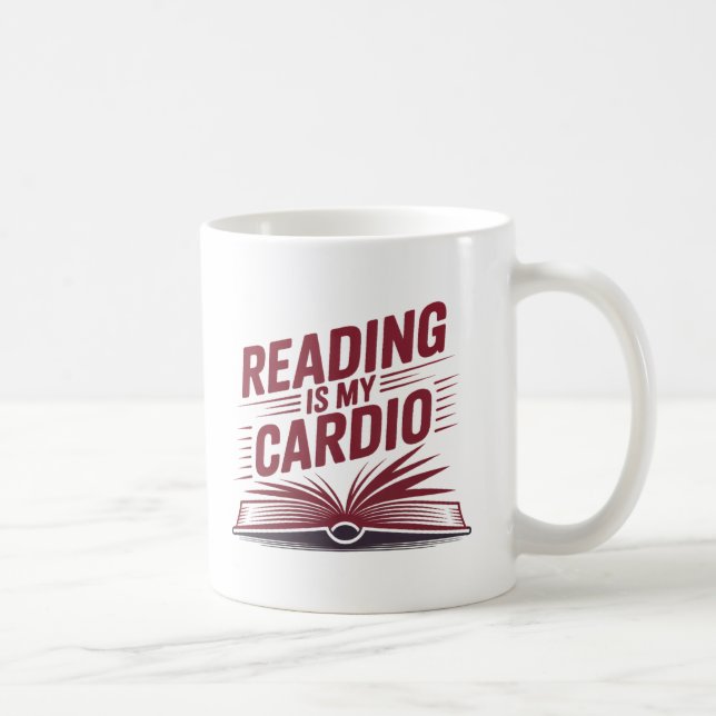 Mug Lecture Mon Cardio Bold Red Book Lover (Droite)