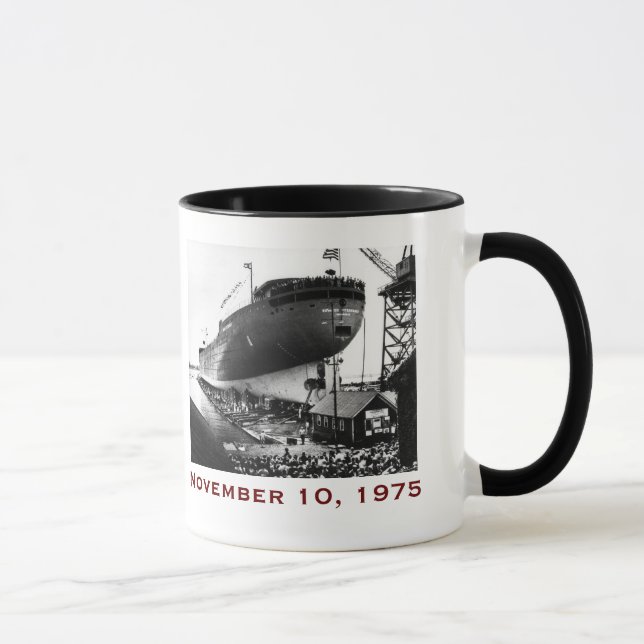 Mug L'Edmund Fitzgerald avec noms d'équipage (Droite)