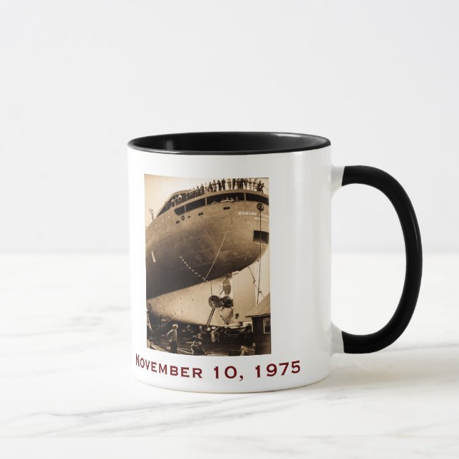 Mug L'Edmund Fitzgerald avec noms d'équipage (Droite)