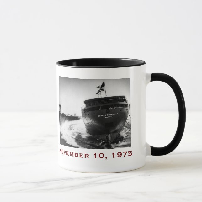 Mug L'Edmund Fitzgerald avec noms d'équipage (Droite)
