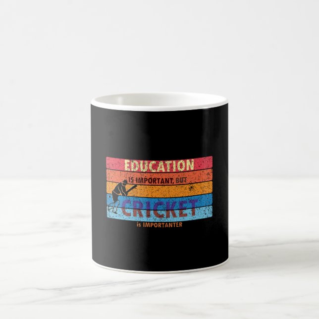 Mug L'éducation est importante, mais le cricket est im (Centre)