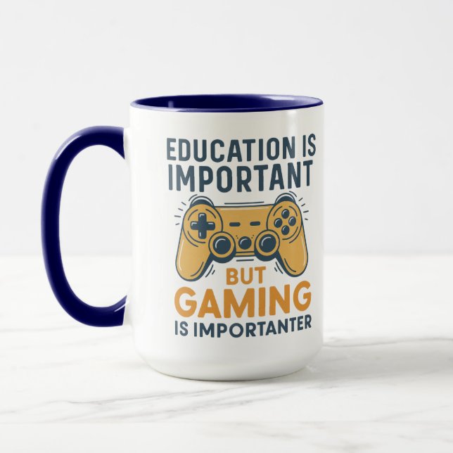 Mug L'éducation est importante mais le jeu est plus im (Gauche)