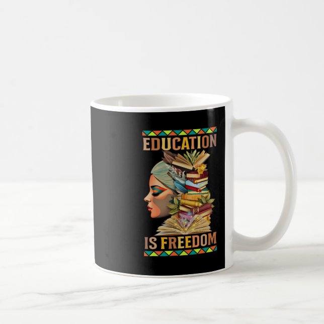 Mug L'éducation est la liberté Afro-Américain Histoire (Droite)