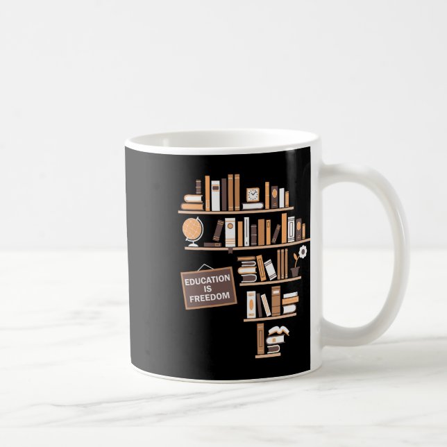 Mug L'éducation est la liberté Histoire noire afro-amé (Droite)