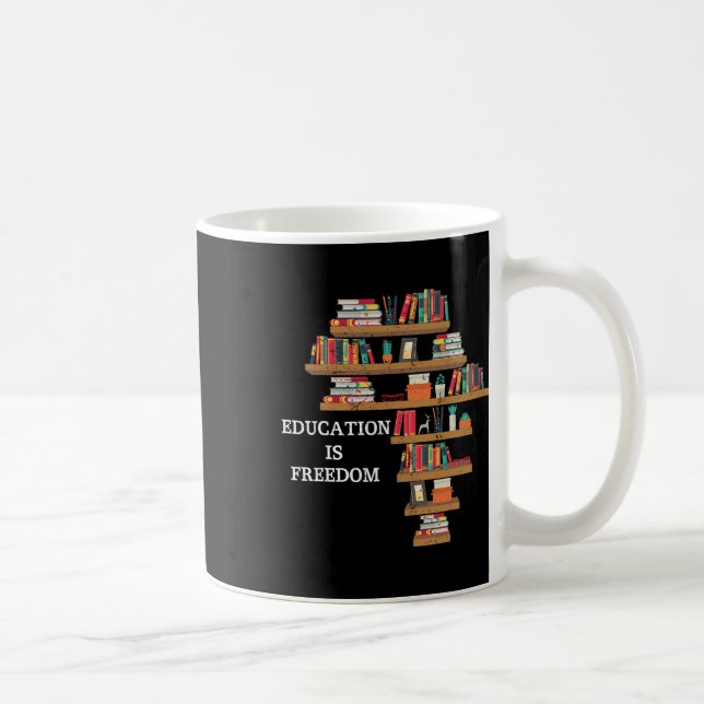 Mug L'éducation est la liberté Histoire noire afro-amé (Droite)