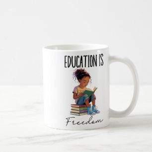 Mug L'éducation est la liberté Professeur noir Livres