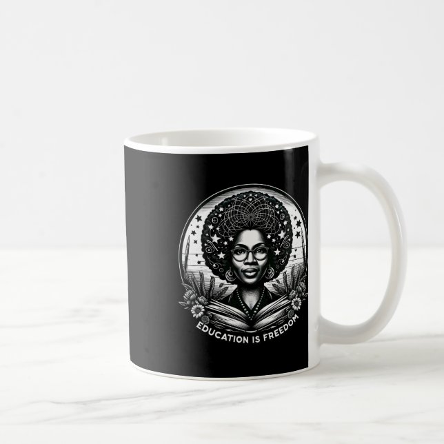 Mug L'éducation est la liberté Professeur noir livres  (Droite)