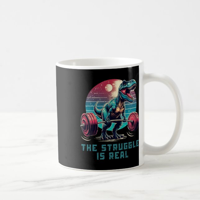 Mug L'effort est vraiment drôle T-rex Gym Workout  (Droite)