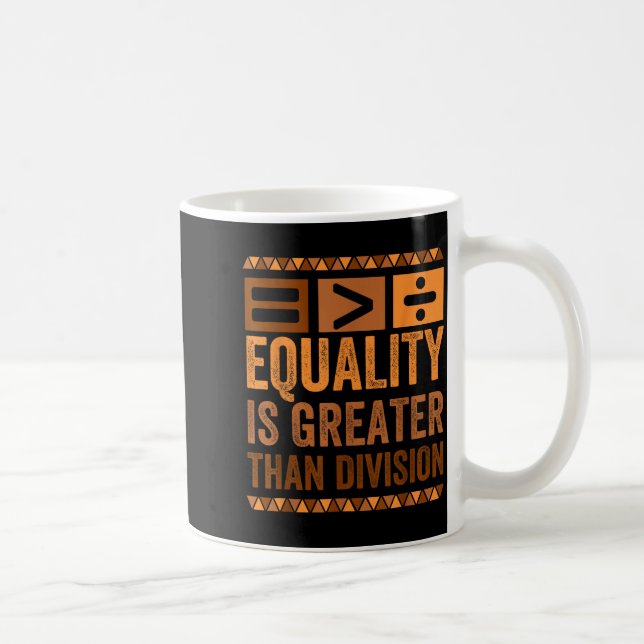 Mug L'égalité est plus grande que la division Math Bla (Droite)